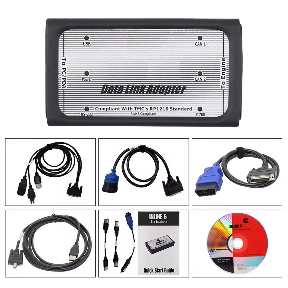 Heavy Equipment Diagnostic Tool - Adaptor Data Link INLINE 6 V8.9
