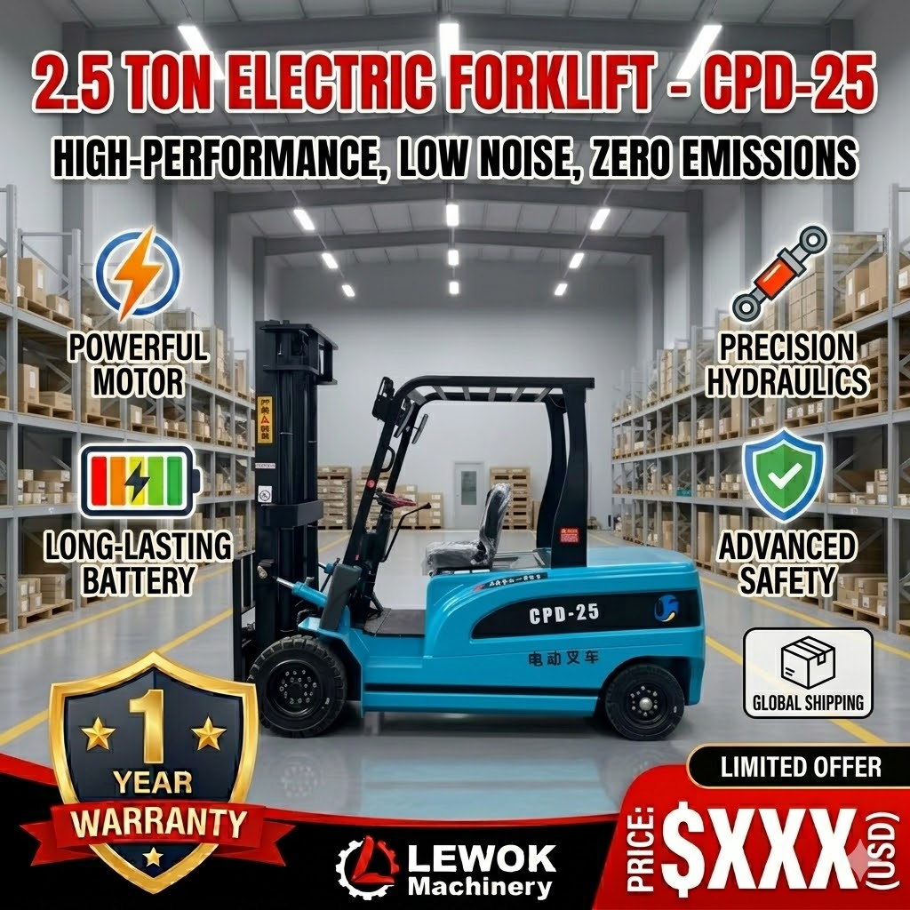 Heavy Equipment Forklift - Forklift Elektrik Pengangkat Pallet 2.5 Ton,